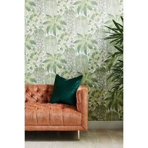 Anthropologie x Cole & Son Fern Botanical Print Wallpaper Leaf Green & Olive.